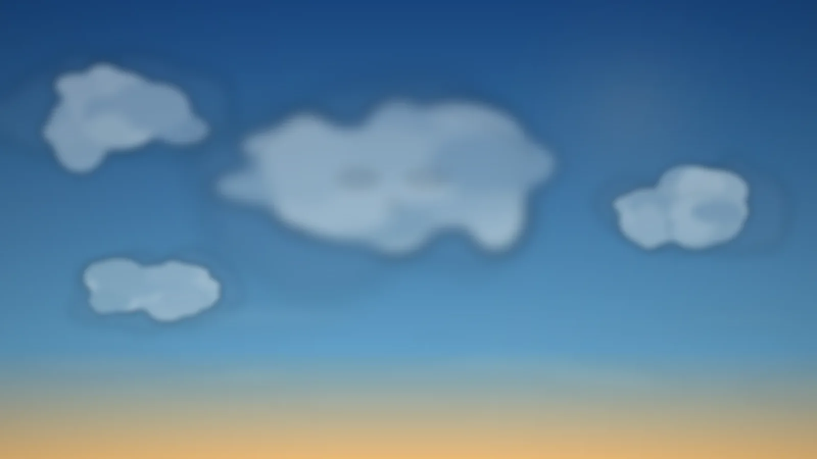 Nuages lumineux formant subtilement un visage dans un ciel bleu et doré